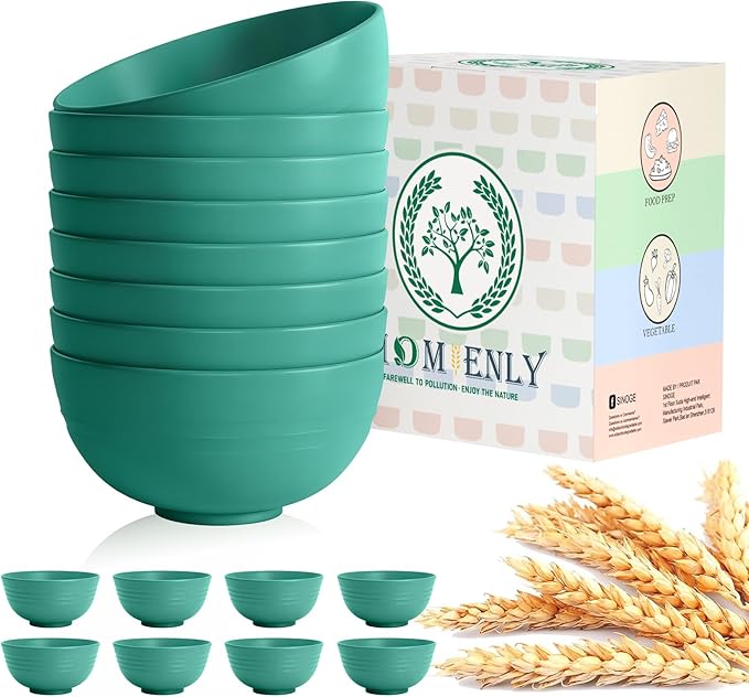 Wheat Straw Bowls, Cereal Bowls, Plastic Bowl Alternative, Unbreakable by HOMIENLY