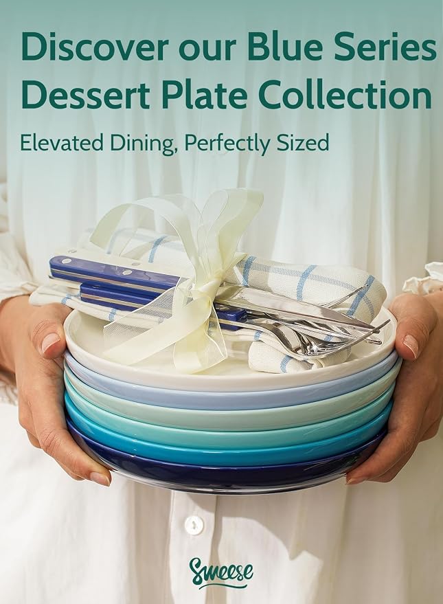 Sweese Porcelain Dessert Plates 7.4 Inch - Image 8