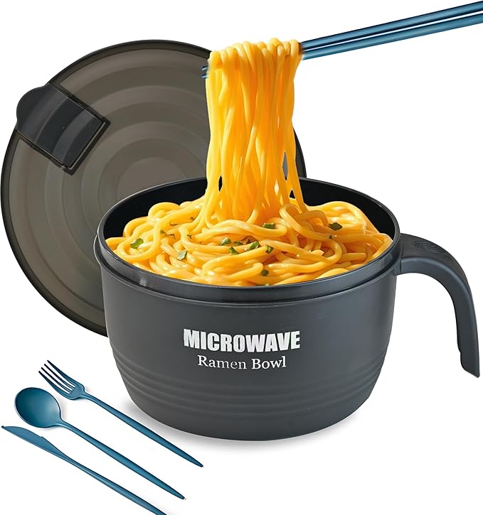Layron Large Ramen Bowl, Ramen Noodle Bowls Microwavable 45 oz, Ramen Cooker by Layron