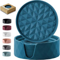 Silicone Drink Coasters Set of 6, Desk Cup Coaster | Prevents by Wingcases
