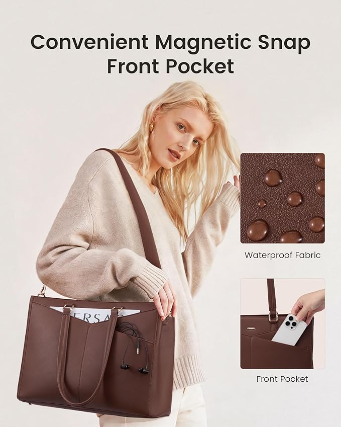 LOVEVOOK Lunch Tote Bag for Women, 3 in 1 Work Bag - Image 5
