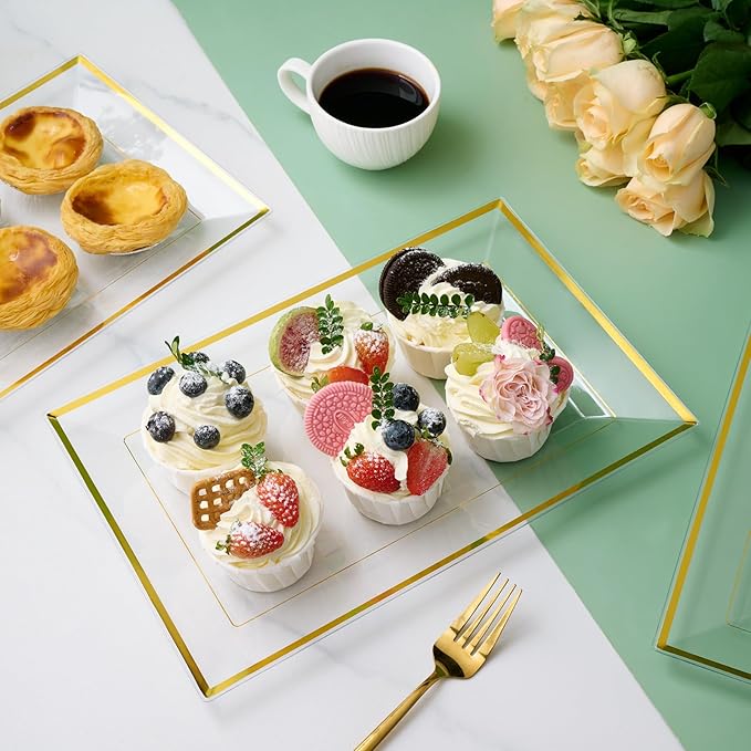 FOCUSLINE 8 PCS Plastic Serving Trays - Image 2