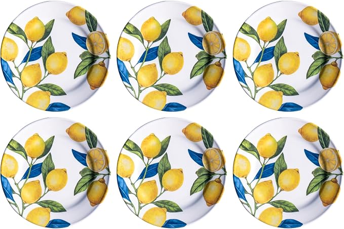 Lemon Orchard 10.5" Dinner Plate, Premium NewWave Melamine, Indoor/Outdoor by Unknown