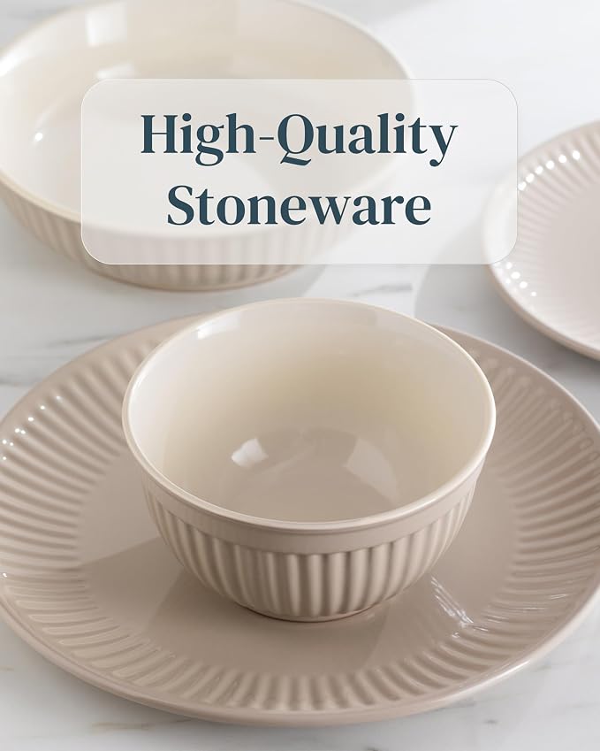 12 Piece Stoneware Dinnerware Set - Image 6