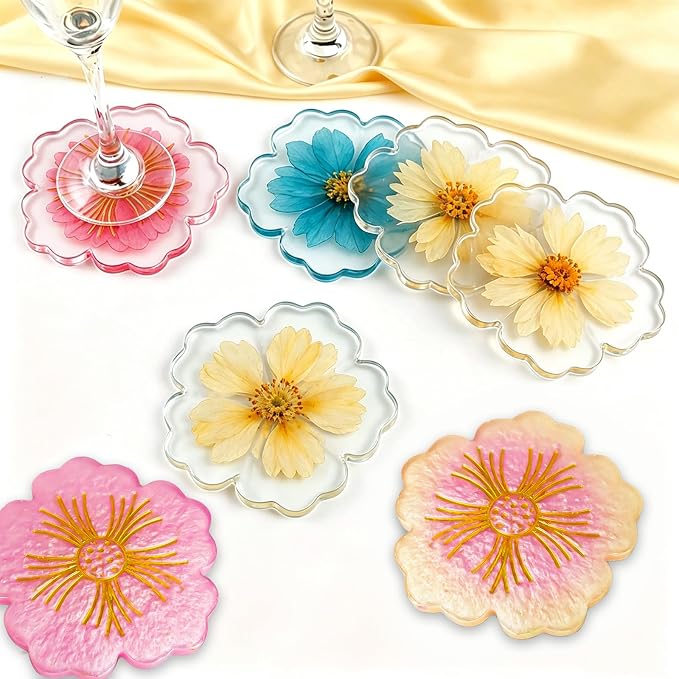 Resin Coaster Molds, Cup Mat, Home Table Decor, Wedding Housewarming Handmade - Image 2