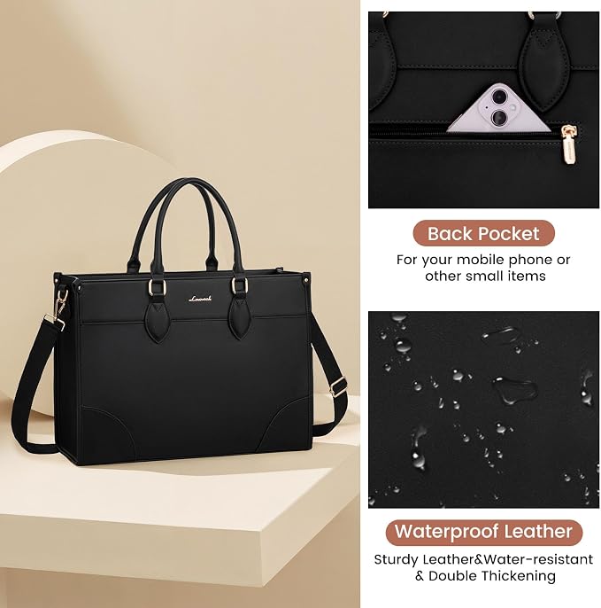 LOVEVOOK Laptop Bag for Women 17 lnch, Waterproof Laptops Tote Bags for Womens - Image 5