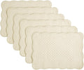 HOMBYS Quilted Placemats Set of 6 Washable-13x18 inches Rectangular Placemats by HOMBYS