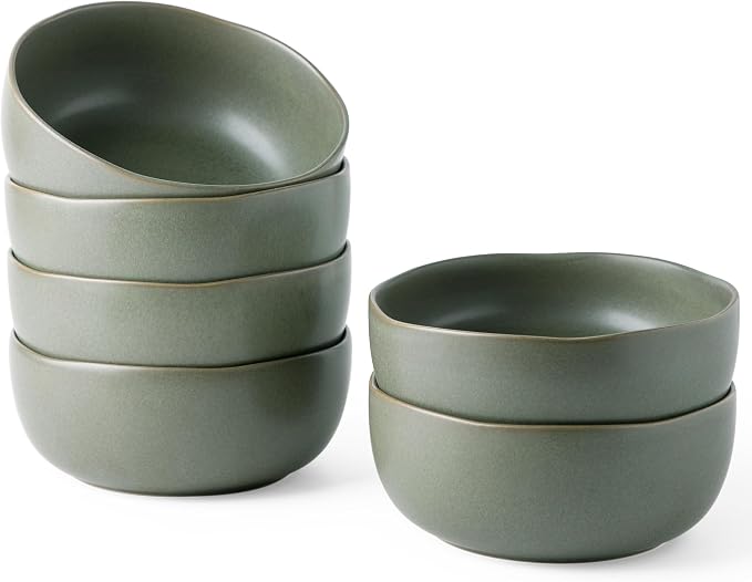 AmorArc Stoneware Cereal Bowls for Kitchen, 28oz Large Ceramic Soup Bowls Set by AmorArc