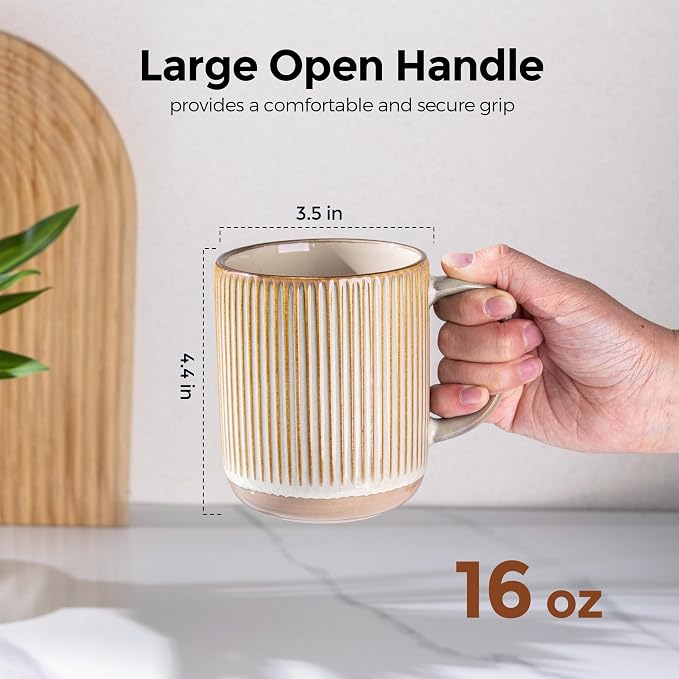 GBhome Coffee Mugs Set of 4, 16 oz Coffee Cups - Image 2