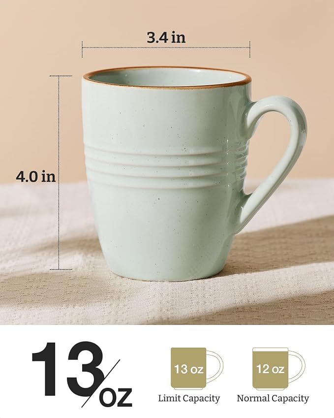 famiware Jupiter Coffee Mugs Set of 8, 13 oz Coffee Mug, Microwave and - Image 4