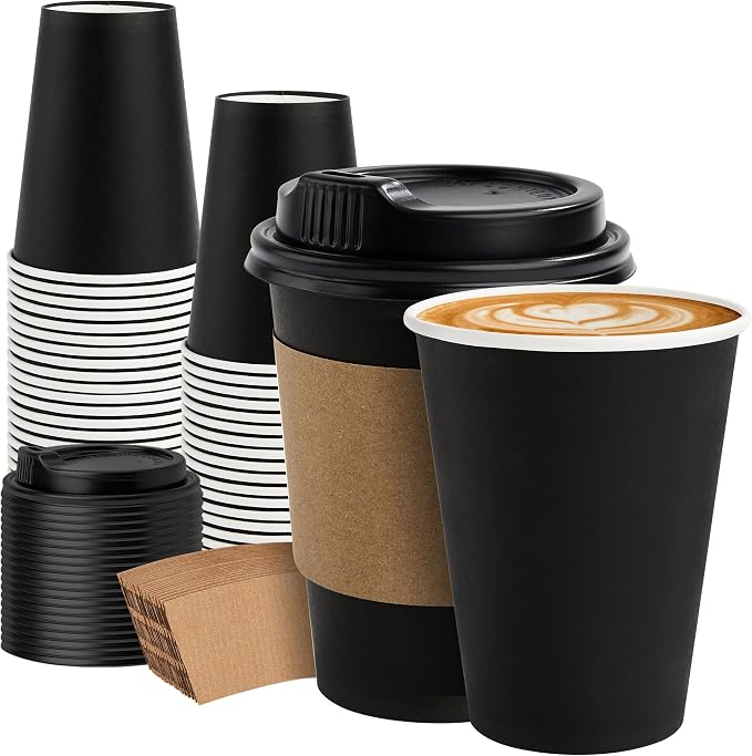 METAPRINT 50 Pack 12 oz Disposable Coffee Cups by METAPRINT