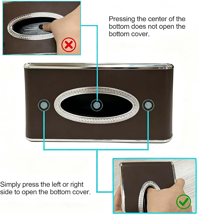 Faux Leather Car Tissue Holder for Interior, Armrest & Back Seat Tissue - Image 4