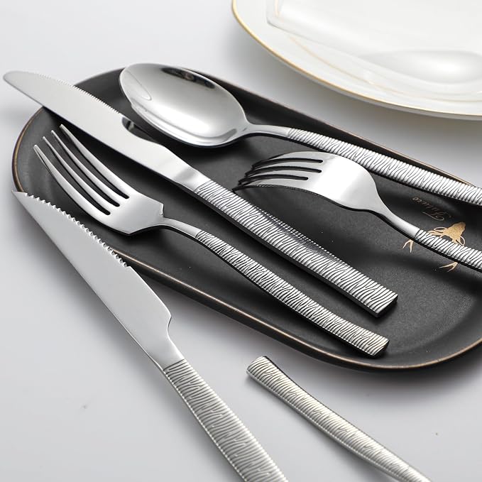 Silverware Set of 24 Stainless Steel Flatware Set - Image 3