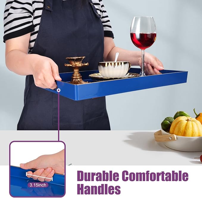 Gifturbo Blue Serving Tray, Decorative Serving Trays - Image 3