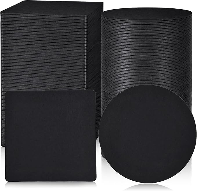 200 PCS Disposable Paper Coasters, Thickened 1.5mm 4 Inch Cardboard Blanks | by GOHDODD