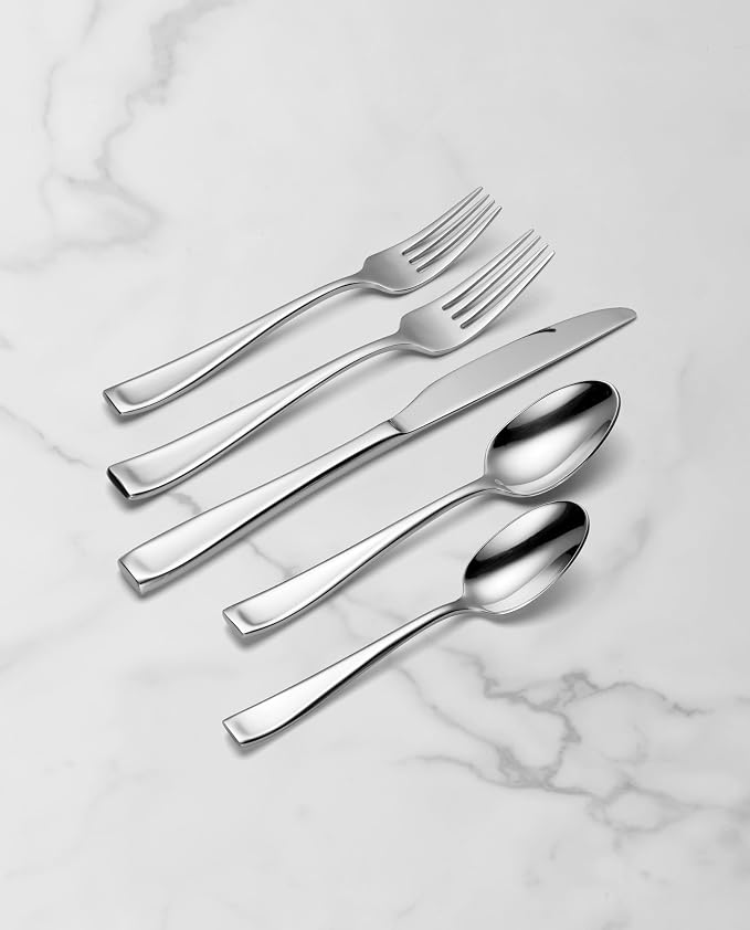 Oneida Moda 65-Piece 18/10 Stainless Steel Silverware Set - Image 8