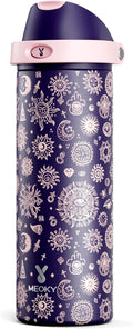 24 oz Insulated Water Bottle for Women: Meoky Stainless Steel Metal Water Bottle by MEOKY