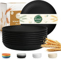 Dinner Plate 8 Inch, Wheat Straw Plates Set of 8, Alternatives to Plastic by BUSOKIP