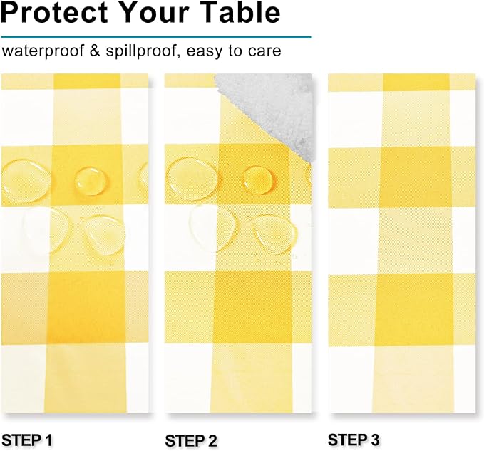 Checkered Tablecloth Rectangle, 30 x 60 Inch - Image 3