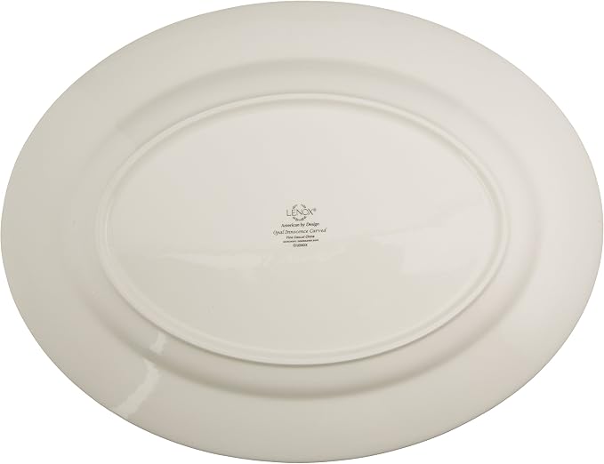 Lenox Opal Innocence Carved Large Oval Platter - - Image 5