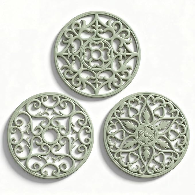 ME.FAN Trivets for Dishes/Pots/Pans, Flexible/Durable/Non Slip Hot Pads to by MEFAN