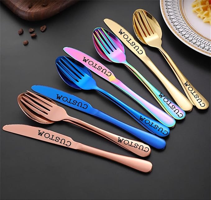 Customized Spoon Fork, Foodie Travel Novelty Business Engraved Gift, Souvenir - Image 3