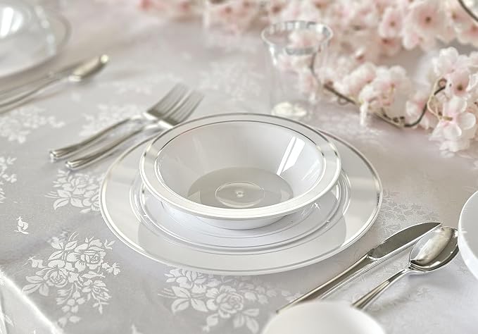 OCCASIONS 40 Pack Disposable Charger Plates 12 Inch, Fancy Heavy Duty | - Image 7