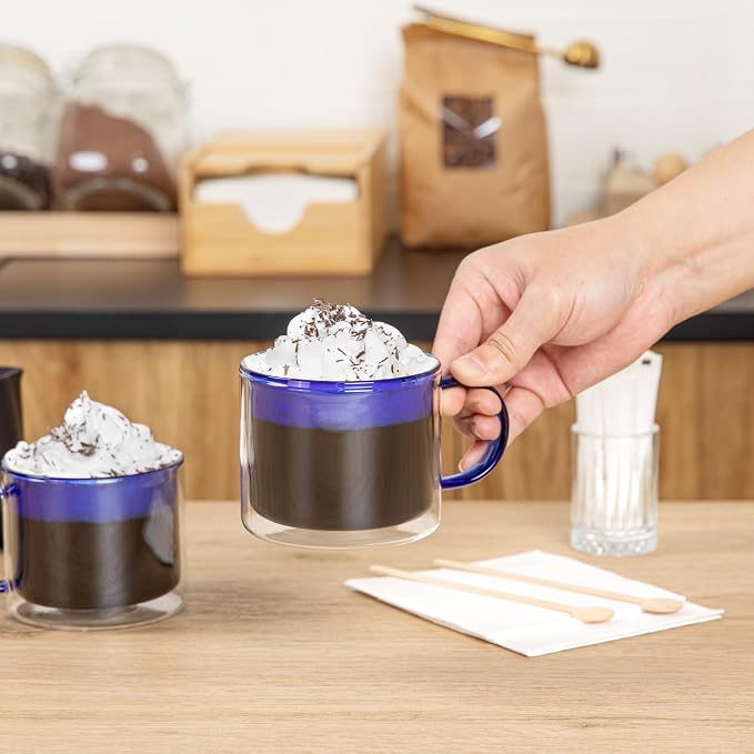 Restaurantware Coffee Cups 2 Pack of 11 oz Double Wall Glass Insulated Coffee - Image 5
