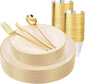 bUCLA 150PCS Ivory Plastic Plates by BUCLA