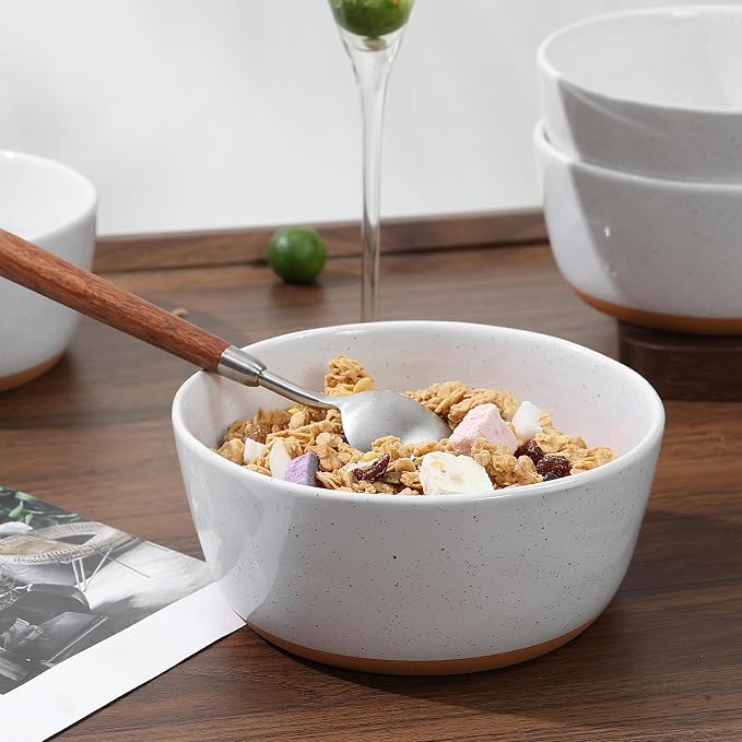 Cereal Bowls Set of 4, Ceramic Bowls - Image 2