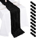 10 Pack Black Cheesecloth Table Runner 17x108 Inch Boho Gauze Cheese Cloth by Unknown