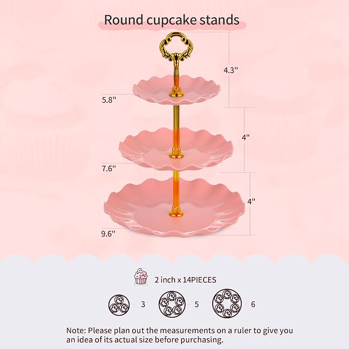 Pack of 11 NWK Cake Stand Set of Cupcake Stand, Tray & Table Cloth | Includes 3 - Image 3