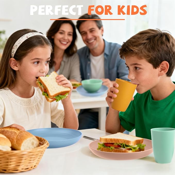 Wheat Straw Dinnerware Sets 20 PCS Service - Image 4