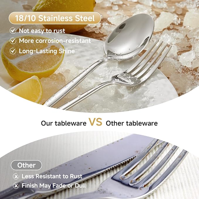 12-Piece Salad Fork Set, 18/10 Stainless Steel Dessert Forks | Mirror Polished - Image 5