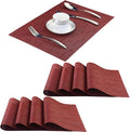 PIGCHCY Placemats Set of 8 Washable Durable Place Mats Vinyl Heat Resistant by PIGCHCY