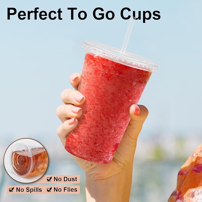 Lamosi 300 Pack 16 oz Plastic Coffee Cups - Image 4