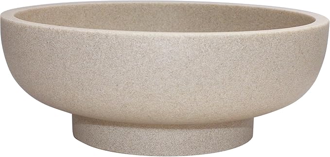 LIN CHUAN Decorative Bowl, Large Fruit Bowl, Sand Beige | Fruit Bowl by LINCHUAN