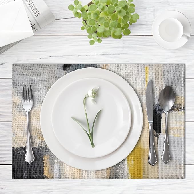 Emvency Farmhouse Placemats Set of 4, 12x18 Inch - Image 4