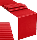 10-Pack Satin Table Runner Red 12 x 108 inches Long, Table Runners by Hahuho