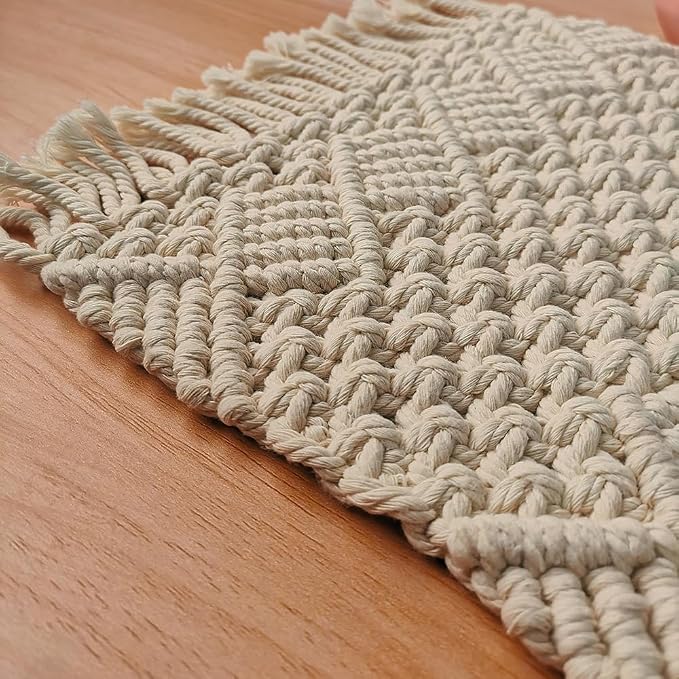 Handmade Cotton Woven Crochet Placemat - Image 6
