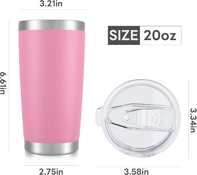 20 oz Tumbler with Lid Stainless Steel Insulated Tumblers Bulk Cups Mug | - Image 7