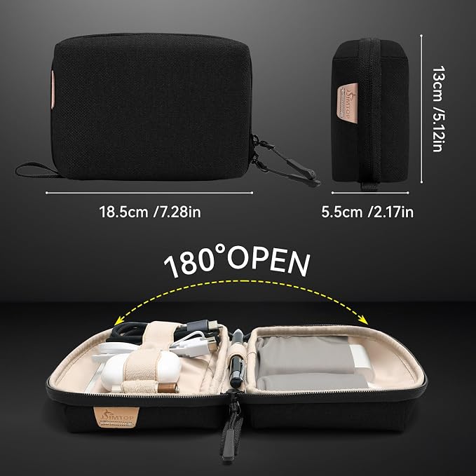 Small Tech Case Organizer for Cords Chargers Earbuds Travel Pouch | Small tech - Image 2