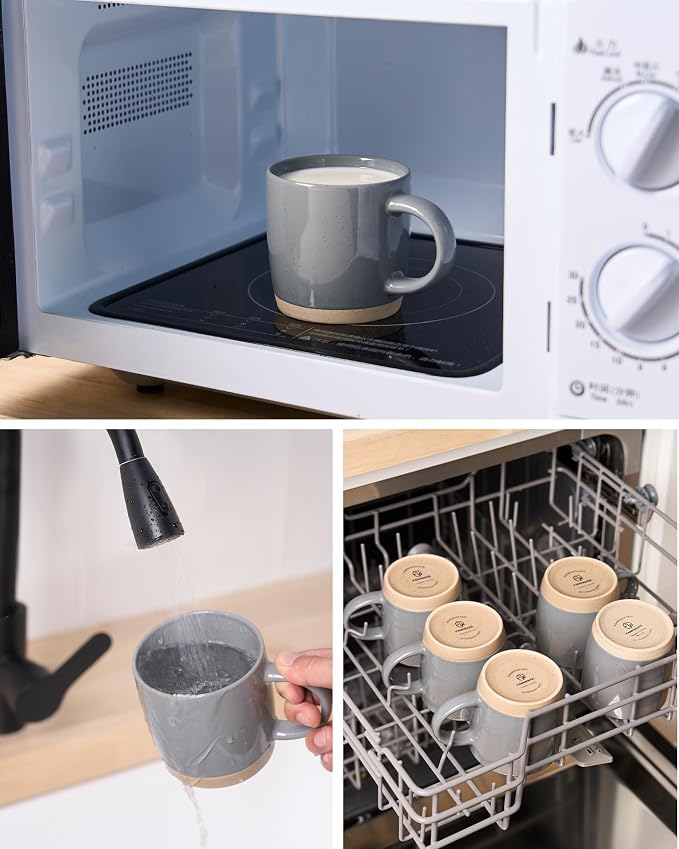 famiware Coffee Mugs for 8, 13 oz Mug Set, Drinking Cup - Image 5