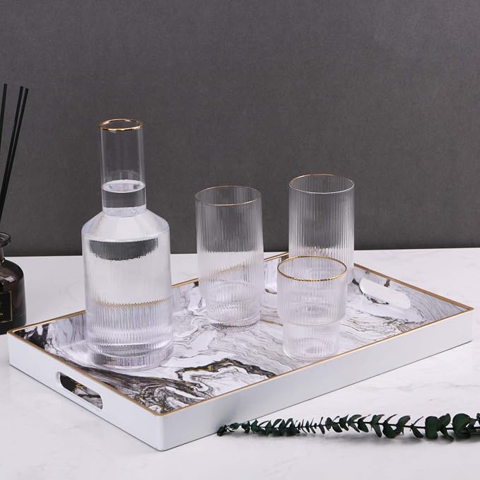 Decorative Tray, Marbling Plastic Tray - Image 2