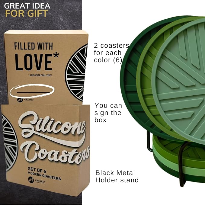 Silicone Coasters Set of 6 - Image 4
