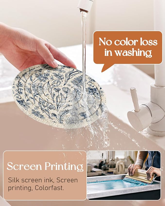 Absorbent Cup Coasters Set of 6 - Image 2