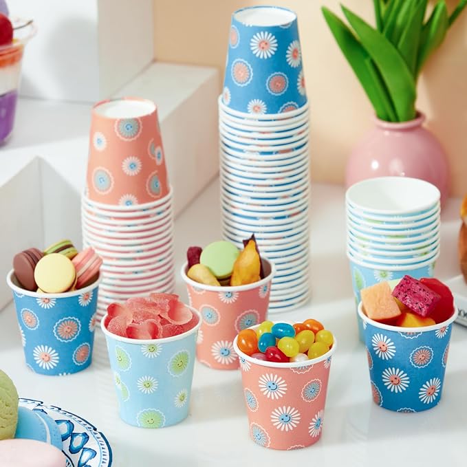 SIUQ 300 Pack 3 oz Paper Cups, Disposable Bathroom Cups, Mini Mouthwash Cup | - Image 9