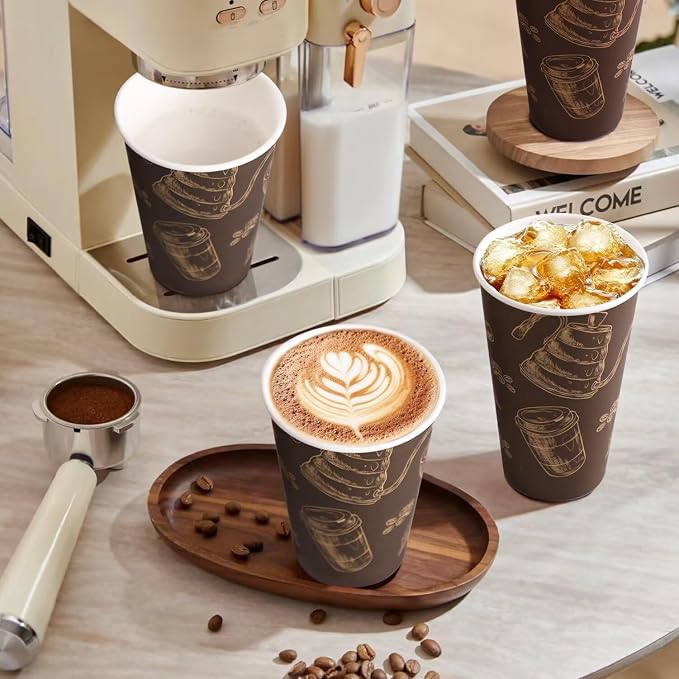 Coffee Cups 16oz 180 Pack Disposable Paper Cup Durable Drinking Cup | Paper Cups - Image 5