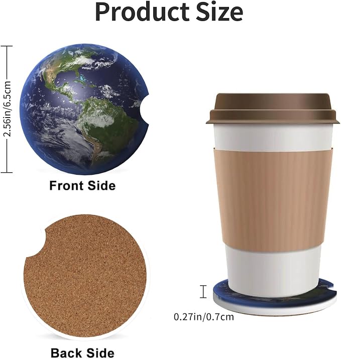 Car Coasters for Cup Holder 2 Pack - Image 3