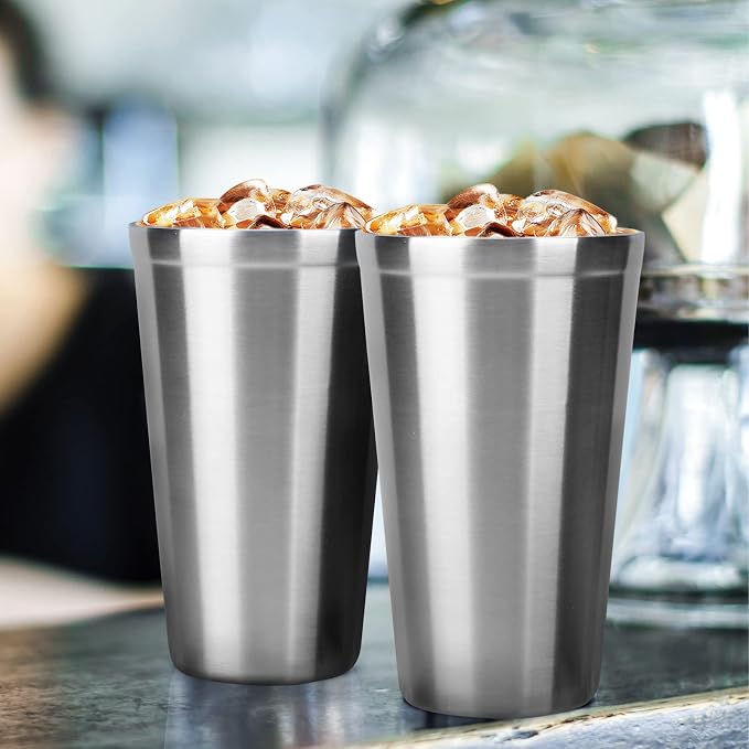 Beasea Stainless Steel Cups 16 oz, 12 Pack Large Stainless Steel Tumbler Bulk - Image 6